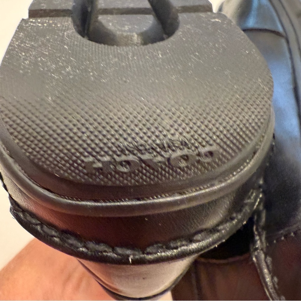 Coach Men’s Leather Driving Loafers Black Leather Sz 12D NEW - Picture 4 of 11